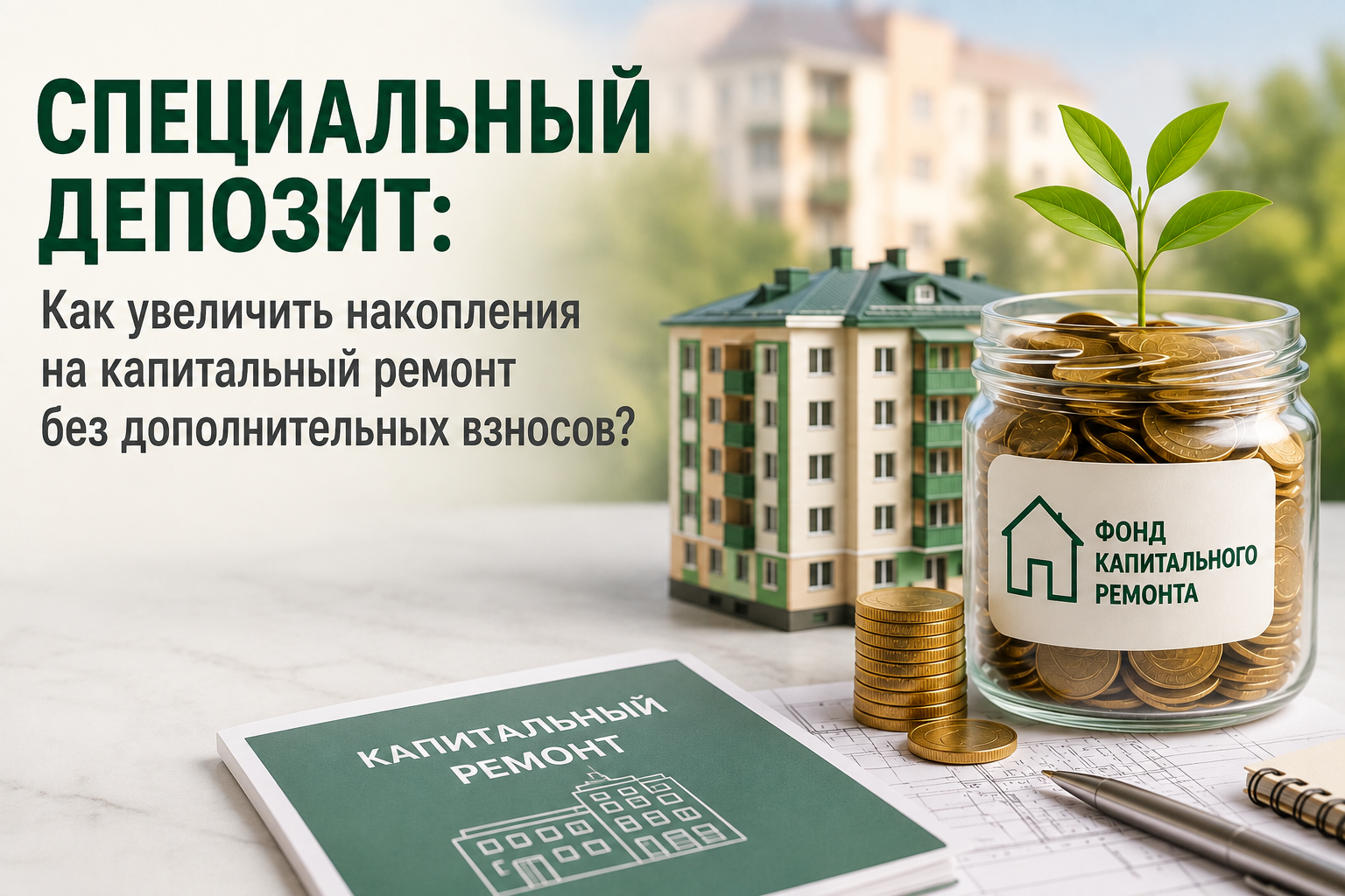СПЕЦИАЛЬНЫЙ ДЕПОЗИТ: Как увеличить накопления на капитальный ремонт без дополнительных взносов?
